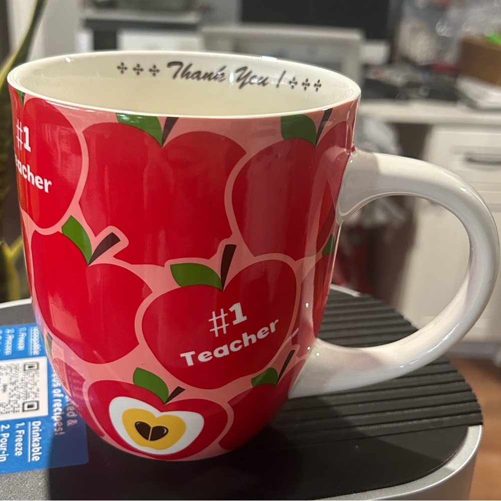 Red Apple Teacher Mug- Thank you mug